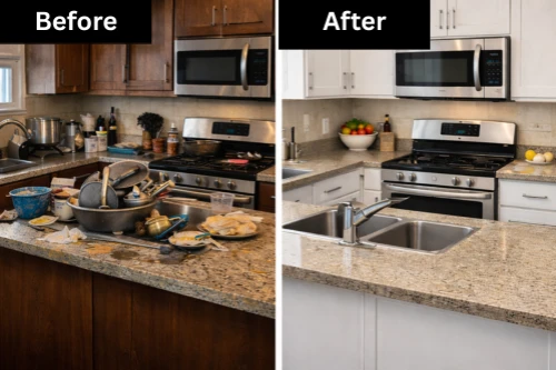 kitchen before after