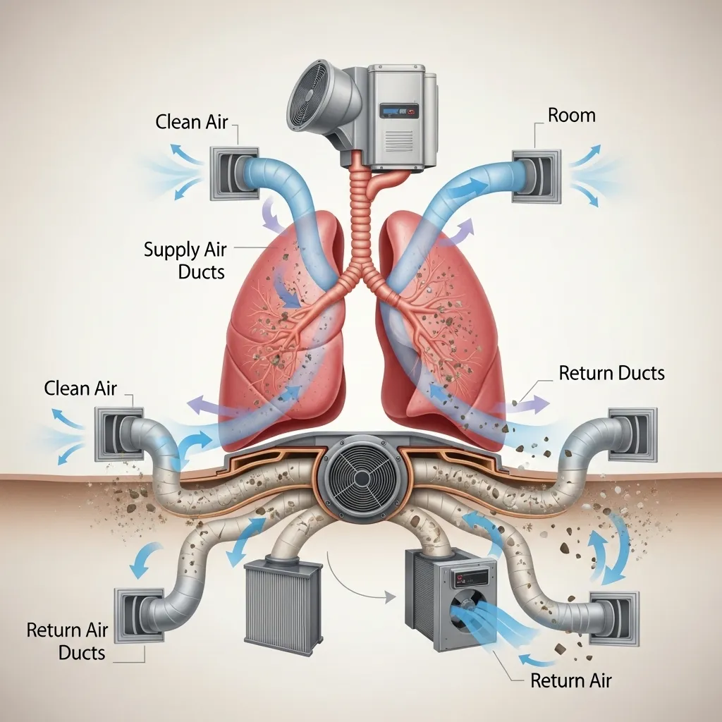 What services are included in duct cleaning work